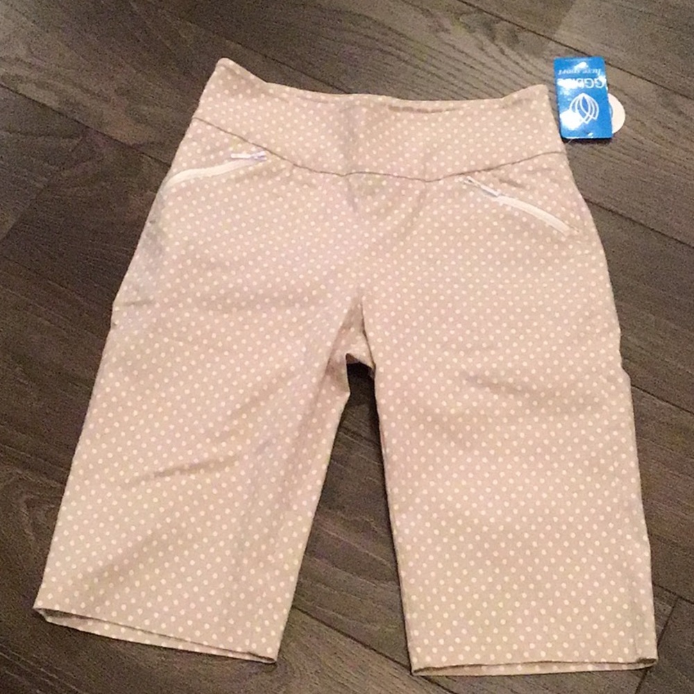 GG BLUE SHORTS BEIGE POLKA DOT